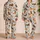 Watercolor Dachshunds and Garden Blooms for Cozy Nights and Relaxed Weekends Satin Pajamas Set - 2