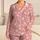 Blush Pink Hearts and Love Motifs for Cozy Valentine's Movie Nights Satin Pajamas Set - 1
