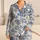 Blue Toile Hot Air Balloon Countryside Scenes for Cozy Getaways and Relaxed Evenings Satin Pajamas Set - 1