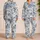 Blue Toile Hot Air Balloon Countryside Scenes for Cozy Getaways and Relaxed Evenings Satin Pajamas Set - 2