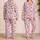 Pink Footballs, Bows and Hearts for Cozy Game Day Lounging and Football Fans Satin Pajamas Set - 2