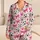 Pink Footballs, Bows and Hearts for Cozy Game Day Lounging and Football Fans Satin Pajamas Set - 1