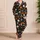 Halloween Skull Bat Pumpkin Motifs for Spooky Season Cozy Nights and October Satin Pajamas Set - 4