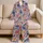 Colorful Folk Birds and Wildflowers for Cozy Evenings and Relaxed Weekend Lounging Satin Pajamas Set - 5