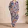 Colorful Folk Birds and Wildflowers for Cozy Evenings and Relaxed Weekend Lounging Satin Pajamas Set - 4
