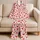 Scattered Red Hearts for Sweet Valentine Mornings and Cozy Romantic Nights for Her Satin Pajamas Set - 5