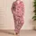 Pink Roses, Ribbon Bows and Hearts for Romantic Valentine Lounging and Sweet Gift Giving Satin Pajamas Set - 4