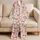 Red Ribbon Bows and Pink Blossoms for Cozy Spring Mornings and a Sweet Gift for Her Satin Pajamas Set - 5