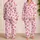 Pink Four-Leaf Clover Motif for Cozy Weekend Lounging and Relaxed Home Days, Gift Idea Satin Pajamas Set - 2