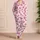 Pink Four-Leaf Clover Motif for Cozy Weekend Lounging and Relaxed Home Days, Gift Idea Satin Pajamas Set - 4