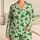 Fresh Green Clover Motifs For Lucky Lounging And Cozy St Patrick's Day Gift Giving Satin Pajamas Set - 1