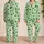 Fresh Green Clover Motifs For Lucky Lounging And Cozy St Patrick's Day Gift Giving Satin Pajamas Set - 2