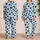 Black Heart Motif on Icy Blue for Cozy Summer Lounging at Home Satin Pajamas Set - 2