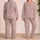 Dusty Rose Leopard Spots for Cozy Summer Nights and Relaxing Evenings Satin Pajamas Set - 2