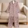 Dusty Rose Leopard Spots for Cozy Summer Nights and Relaxing Evenings Satin Pajamas Set - 5
