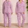 Lavender Heart Motif Cozy Valentine Gift for Romantic Lounging and Sweet Bedtime Satin Pajamas Set - 2