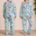 Aqua Blue And Blush Watercolor Marbling For Relaxed Evenings And Cozy Weekends Satin Pajamas Set - 2