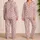 Dusty Rose Leopard Spots for Cozy Romantic Evenings and Relaxed Lounging Satin Pajamas Set - 2