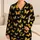 Golden Yellow Butterflies for Dreamy Summer Lounging and Relaxed Evenings for Women Satin Pajamas Set - 1