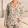 Ivory Rose Bouquets And Ribbon Bows For Cozy Evening Lounging And Relaxed Weekends Satin Pajamas Set - 1