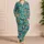 Spotted Wildcats and Garden Blooms for Cheerful Summer Lounging at Home Satin Pajamas Set - 4