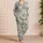 Vintage Teal Damask Botanical Motifs for Relaxed Summer Lounging and Gift Giving at Home Satin Pajamas Set - 4