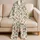 Tiny Rosebud Blooms for Soft Summer Mornings and Cozy Slow Living Gifts for Her Satin Pajamas Set - 5