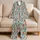 Vintage Paisley and Botanical Motifs for Relaxed Weekend Lounging and Cozy Evenings Satin Pajamas Set - 5