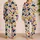 Abstract Colorful Confetti Shapes for Relaxed Weekend Lounging and Cozy Gift Giving Satin Pajamas Set - 2