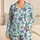 Green Seahorse and Blue Starfish Coastal Escape for Relaxed Summer Days by the Sea Satin Pajamas Set - 1