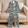 Ivory Daisy And Coral Flower Blooms For Fresh Everyday Relaxation Satin Pajamas Set - 5