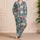 Ivory Daisy And Coral Flower Blooms For Fresh Everyday Relaxation Satin Pajamas Set - 4