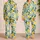 Lemonade Lemons And Teal Leaves For Sunny Coastal Getaways And Summer Days Satin Pajamas Set - 2