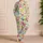 Colorful Easter Eggs and Florals for Springtime Celebrations and Seasonal Style Satin Pajamas Set - 4