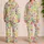 Colorful Easter Eggs and Florals for Springtime Celebrations and Seasonal Style Satin Pajamas Set - 2