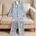 Starfish And Seashells For Relaxed Coastal Days By The Shore Or At Home Satin Pajamas Set - 5