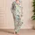 Watercolor Pink And Blue Wildflowers For Relaxed Everyday Lounging And Cozy Evenings Satin Pajamas Set - 4