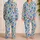 Blue Daisy And Red Heart Blooms For Cozy Romantic Evenings And Relaxed Weekends Satin Pajamas Set - 2