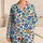 Blue Daisy And Red Heart Blooms For Cozy Romantic Evenings And Relaxed Weekends Satin Pajamas Set - 1
