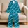 Luminous Teal Mermaid Scales for Coastal Getaways and Relaxed Weekend Style Gifts Satin Pajamas Set - 5
