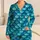 Luminous Teal Mermaid Scales for Coastal Getaways and Relaxed Weekend Style Gifts Satin Pajamas Set - 1