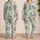 Marine Life and Seashells for Relaxed Summer Getaways and Coastal Living for Women Satin Pajamas Set - 2
