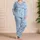 Scattered Cloud-Surfer Kittens for Cozy Spring Mornings and Relaxed Cat Lover Lounging Satin Pajamas Set - 4