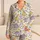 Playful Pastel Dinosaurs and Rainbows for Cozy Springtime Lounging and Gift Giving Satin Pajamas Set - 1