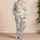 Playful Pastel Dinosaurs and Rainbows for Cozy Springtime Lounging and Gift Giving Satin Pajamas Set - 4