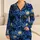 Swirling Midnight Sky Mountain Village for Cozy Stargazing Nights and Nature Lovers Satin Pajamas Set - 1