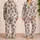 Cranberry Berry And Green Leaf Motif For Sweet Everyday Lounge Style Satin Pajamas Set - 2