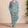 Colorful Quilted Patchwork Squares for Cozy Weekends and Relaxed Home Style Satin Pajamas Set - 4