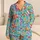 Colorful Quilted Patchwork Squares for Cozy Weekends and Relaxed Home Style Satin Pajamas Set - 1