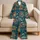 Traditional Floral Patchwork for Colorful Relaxed Evenings and Cozy Lounging Satin Pajamas Set - 5